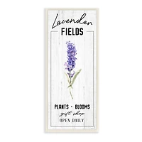 Stupell Industries Lavender Fields Purple Farm Florals Gift Shop Sign, 7" x 17"