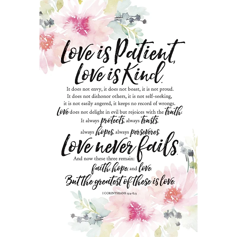 Woodland Grace Series Love Is Patient Wood Plaque With Easel
