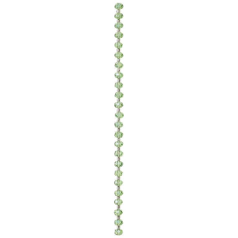 Peridot Faceted Glass Rondelle Beads, 8mm by Bead Landing™