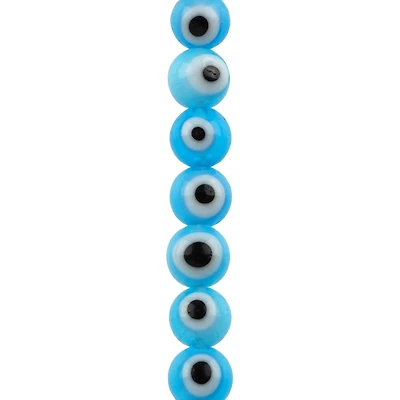 Light Blue Glass Round Beads by Bead Landing