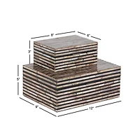 Black Mother of Pearl Coastal Box Set