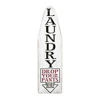Hello Honey® White Laundry Ironing Board Shaped Wood Sign