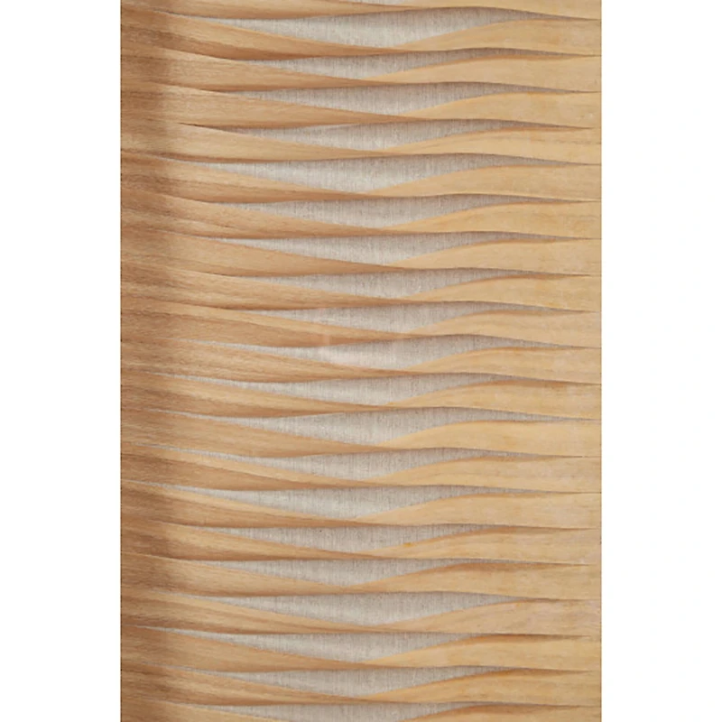 Brown Wood Coastal Style Abstract Wall Art Set