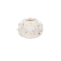Hello Honey® 5" Cream Artichoke Tealight Stoneware Candle Holder