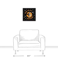 Time to Fly Witches 16" x 16" Black Framed Canvas