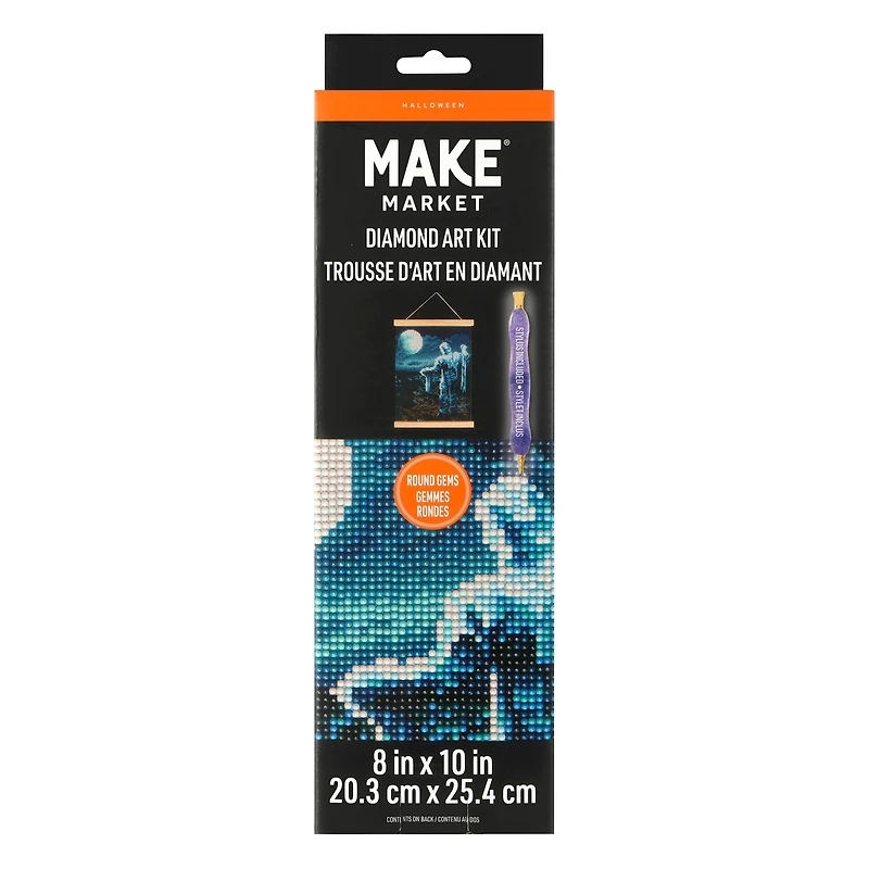 8" x 10" Mummy Diamond Art Kit with Magnetic Frame by Make Market®