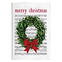 Stupell Industries Merry Christmas Song Wreath Wall Plaque Art