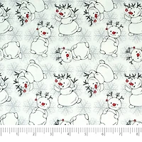 SINGER Christmas Holiday Penguins Snowman Cotton Fabric