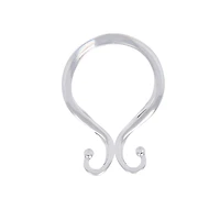 Bath Bliss Clear 12 Piece Double Shower Hooks