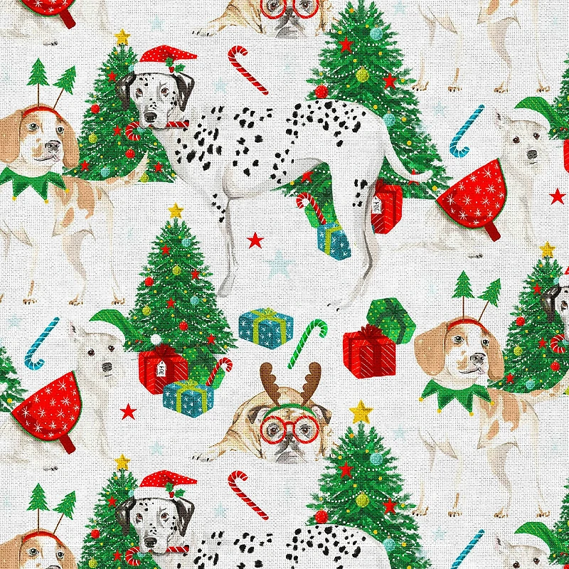 Fabric Editions Santapaws Cotton Fabric