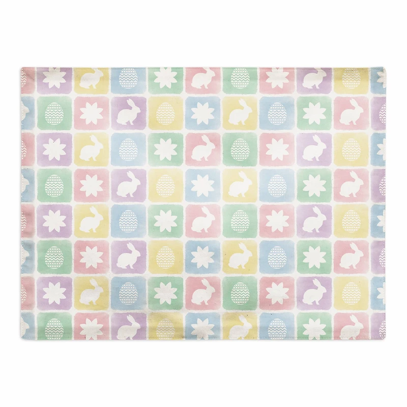 Easter Block Pattern 14" x 18" Poly Twill Placemat