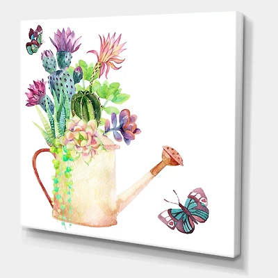 Designart - Succulents In Old Watering Can