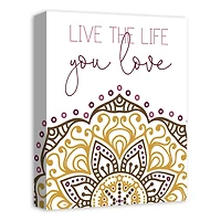 Live The Life You Love 12" x 16" Canvas Wall Art