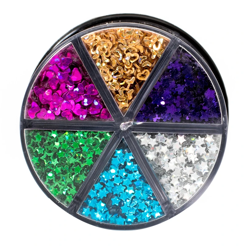 12 Pack: Signature™ Iridescent Shapes Glitter Caddy by Recollections™