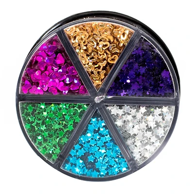 12 Pack: Signature™ Iridescent Shapes Glitter Caddy by Recollections™