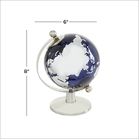 8" Blue Stainless Steel Contemporary Globe