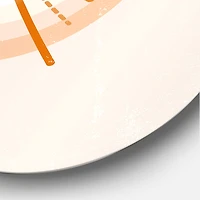 Designart - Minimal Orange Radiant Sun II