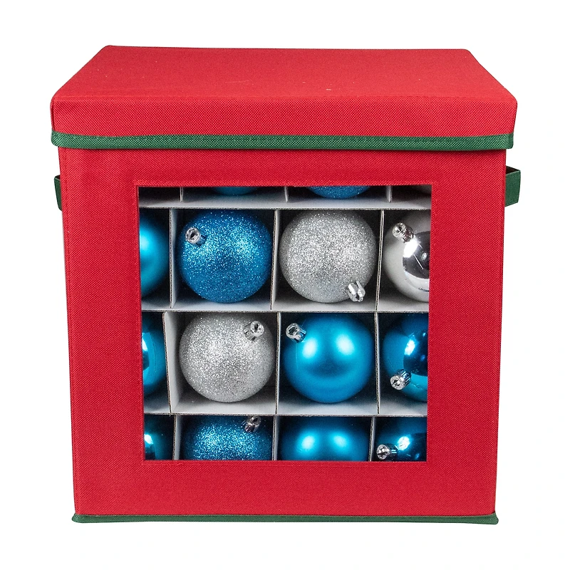 12" Red Christmas Ornament Storage Bag
