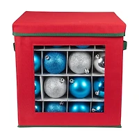 12" Red Christmas Ornament Storage Bag