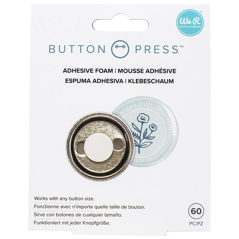 We R Memory Keepers® Button Press™ Adhesive Foam Pieces, 60ct.