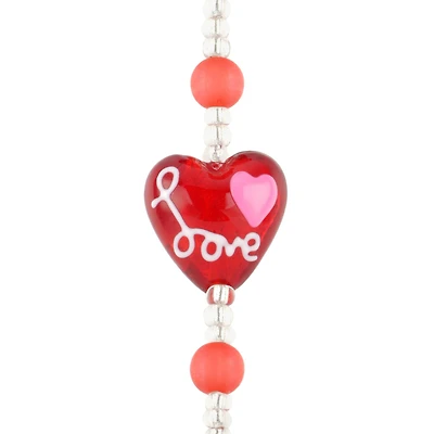 Red Lampwork Glass Love Heart Beads by Bead Landing™