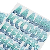 Blue Glitter Ombre Alphabet Stickers by Recollections™
