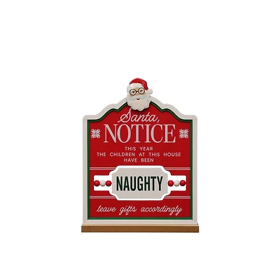 11.25" Santa Naughty or Nice Notice Tabletop Décor by Ashland®