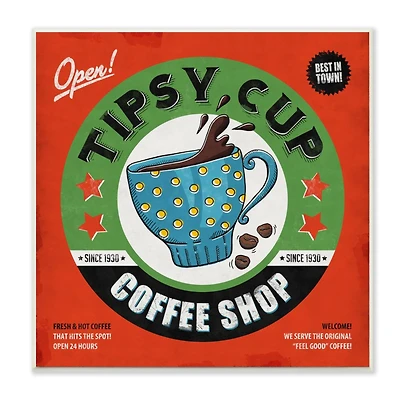 Stupell Industries Coffee Shop Comic Wall Plaque