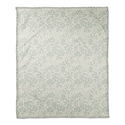 Dainty Floral Coral Fleece Blanket
