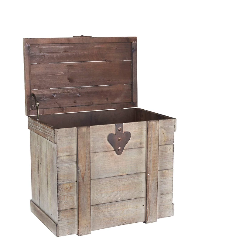 Household Essentials Antiqued Decorative Trunk