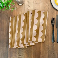 Scalloped Circle  10" x 10" Cotton Twill Napkin