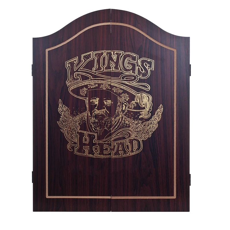 Toy Time King's Head Value Dartboard Cabinet Set