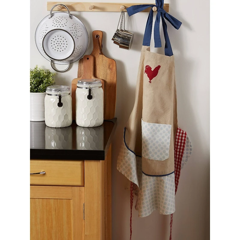 DII® Red Rooster Ruffle Apron