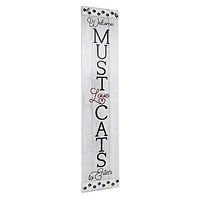 American Art Décor™ 47.25" Glitter Must Love Cats Double-Sided Hanging & Leaning Wall Sign