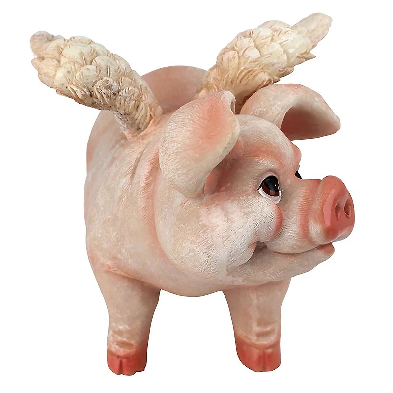 Design Toscano 8" Hog Heaven Flying Pigs Statue Collection Standing
