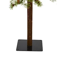 9ft. Pre-Lit Wyoming Alpine & Pinecone Artificial Christmas Tree, Clear LED Lights