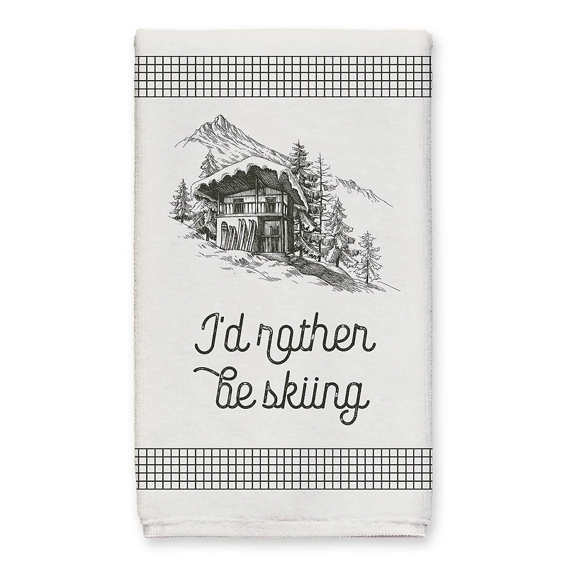 Rather Be Skiing Cabin Tea Towels - Set of 2