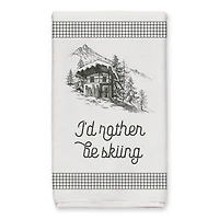 Rather Be Skiing Cabin Tea Towels - Set of 2