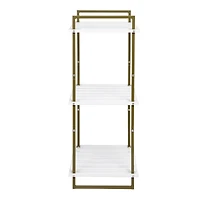 6 Pack: Honey Can Do Olive & White 3-Tier Tubular Metal Shelf