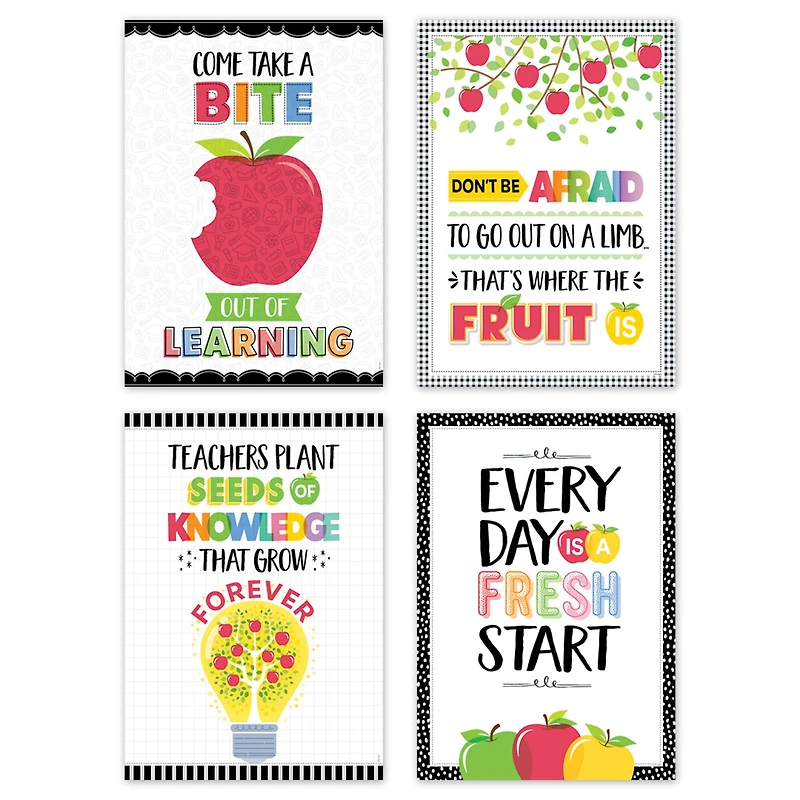 Creative Teaching Press® Apple Time Inspire U Poster Pack, Set of 4