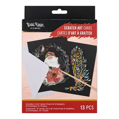 Brea Reese™ Holiday Woodland Scratch Art Card Kit