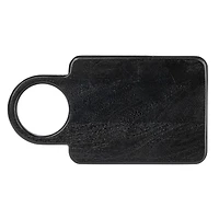 Hello Honey® 12" Black Modern Wood Cutting or Charcuterie Board with Handle