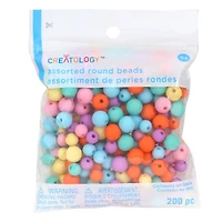 12 Packs: 200 ct. (2,400 total) Pastel Assorted Round Beads by Creatology™