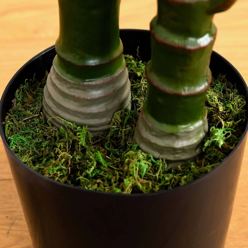 9ft. Potted Green UV Resistant Artificial Double Robellini Palm Tree