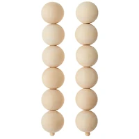 12 Pack: Raw Pine Wood Round Beads, 25mm by Bead Landing™