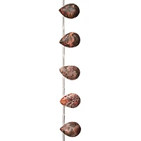 Leopard Jasper Teardrop Beads, 14mm by Bead Landing™