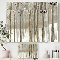 Designart - Forest in Winter Gold