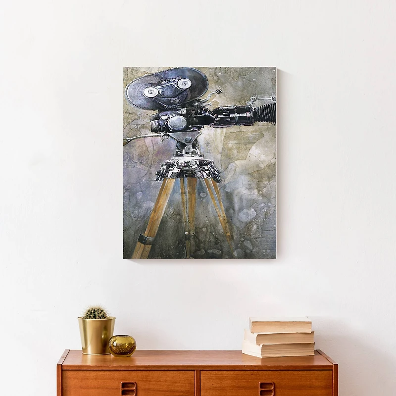 Camera Painting 16" x 20" Canvas Wall Art