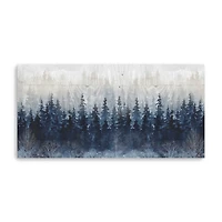 Misty Indigo Forest Canvas Giclee