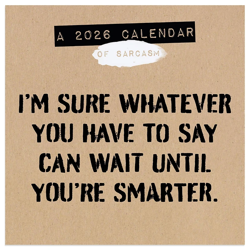 2026 Anti-Affirmations & Sarcasm Mini Calendar